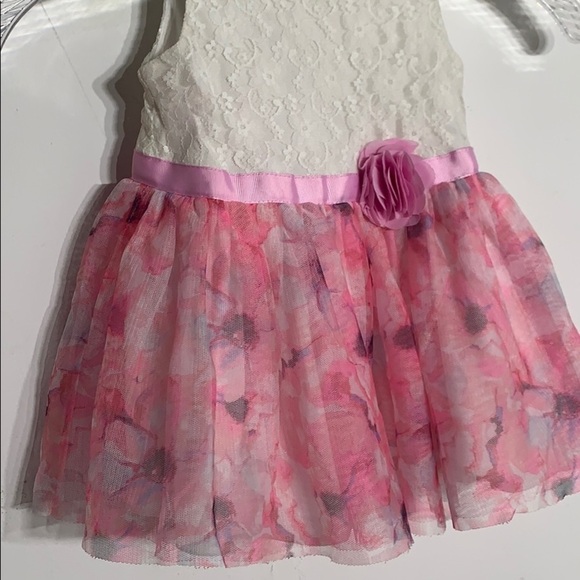 Children’s place pink floral party dress A line girls 12-18 months - Picture 2 of 5